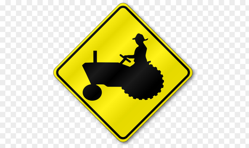 Tractor Warning Sign Traffic Road PNG