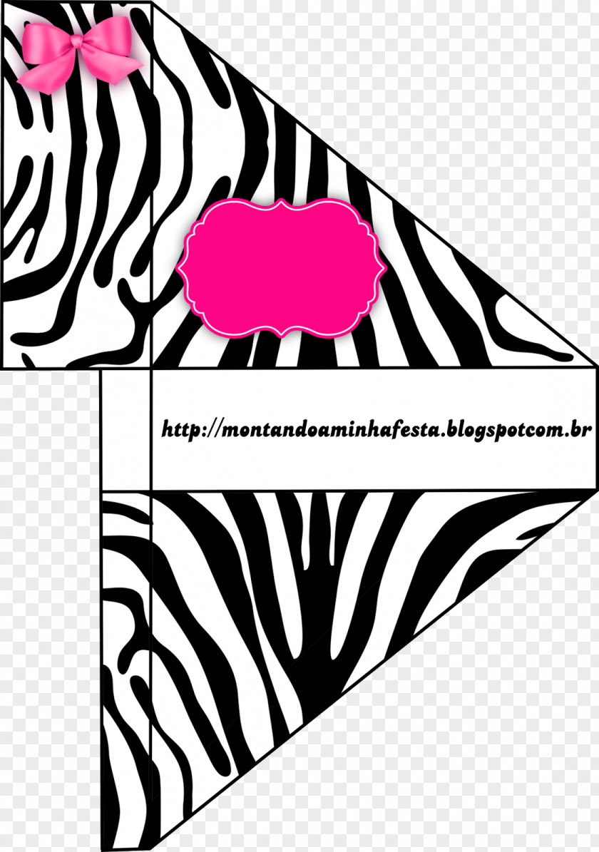 Cheryl Banner Party Convite Zebra Printing Pattern PNG