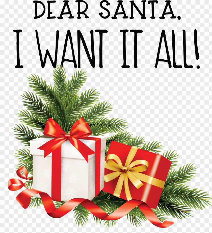 Dear Santa Christmas PNG