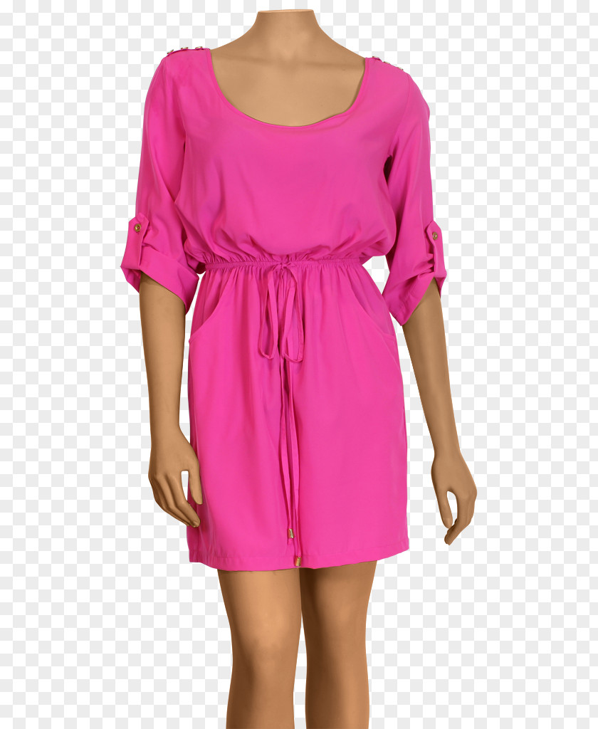 Dress Shoulder Sleeve Nightwear Pink M PNG