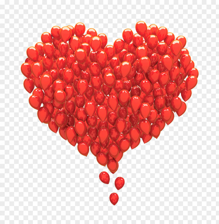 Red Balloon Makes Love Heart PNG