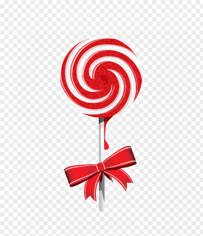 Red Lollipop Candy Cane Christmas PNG