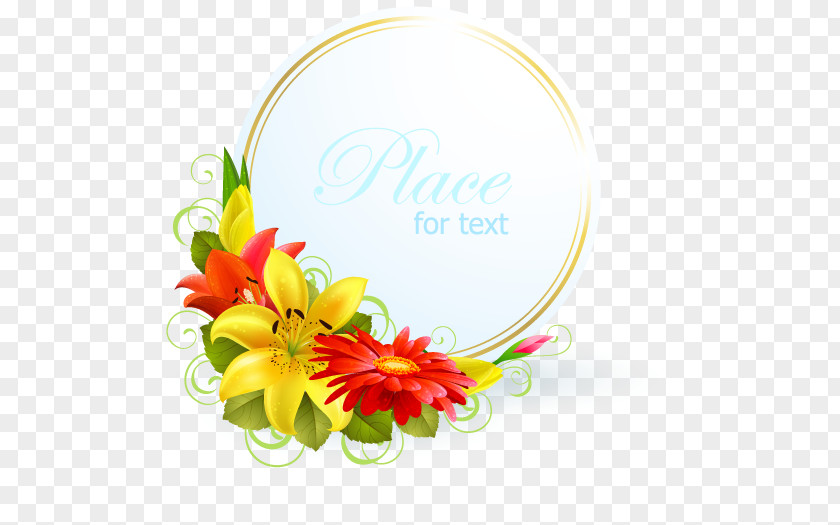 Vector Floral Ornament Wedding Invitation Greeting Card PNG