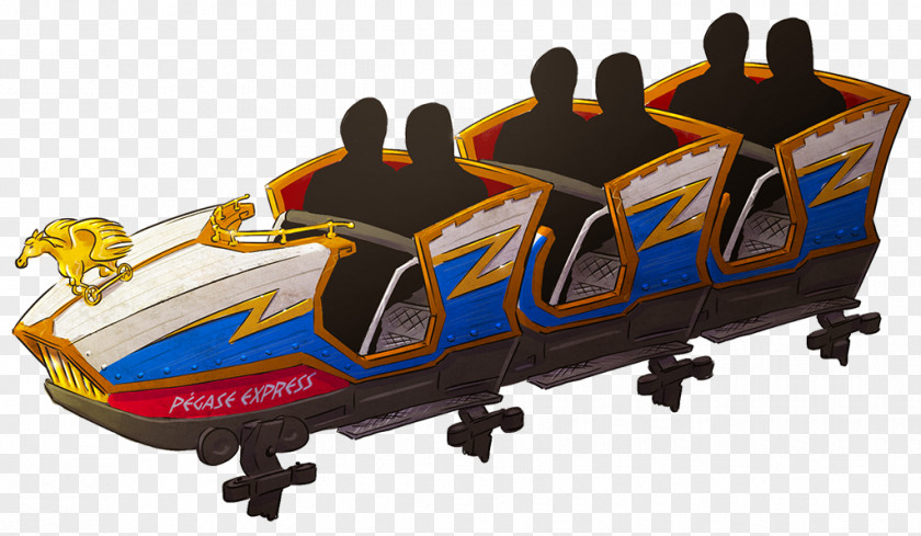 Express Train Parc Astérix Pégase Amusement Park Jora Vision Roller Coaster PNG