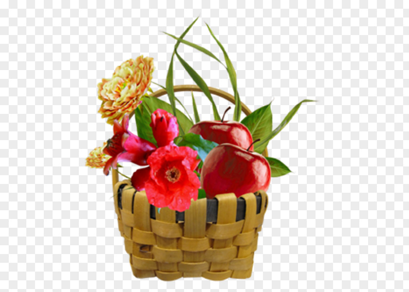 Apples In A Basket Of Flowers Apple Clip Art PNG