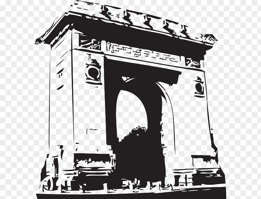 Arches Silhouette Arc De Triomphe Vector Graphics Illustration Sticker Image PNG