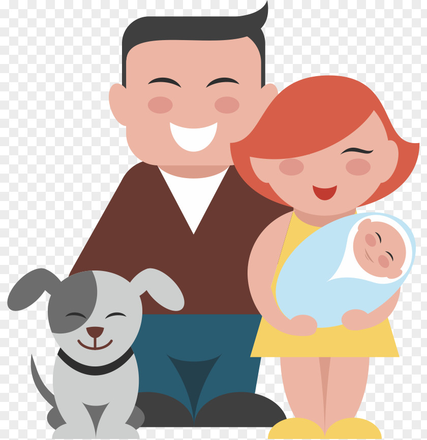 Cartoon Family Happiness Illustration PNG