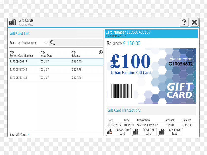 Gift Card Point Of Sale Money Stored-value PNG