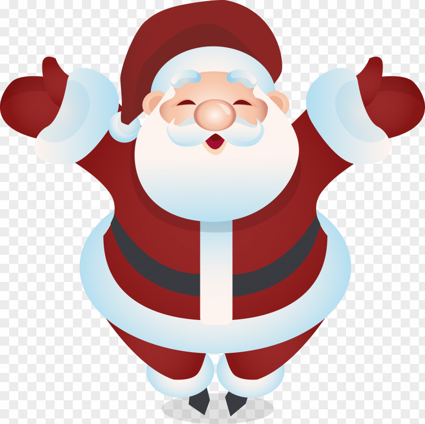 Red Ribbon Santa Claus Christmas Rudolph Drawing PNG