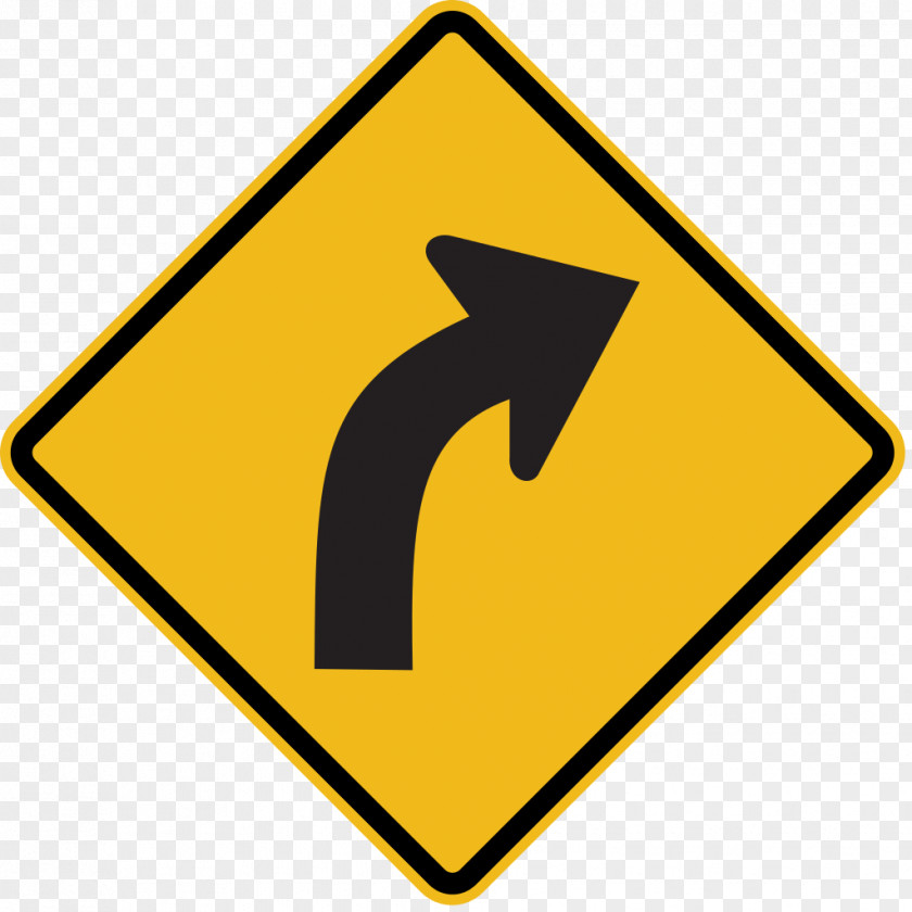 Road Sign Warning Curve Traffic PNG