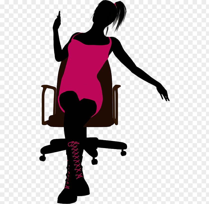 Woman Sitting On A Chair Silhouette Stock Photography Royalty-free Illustration PNG