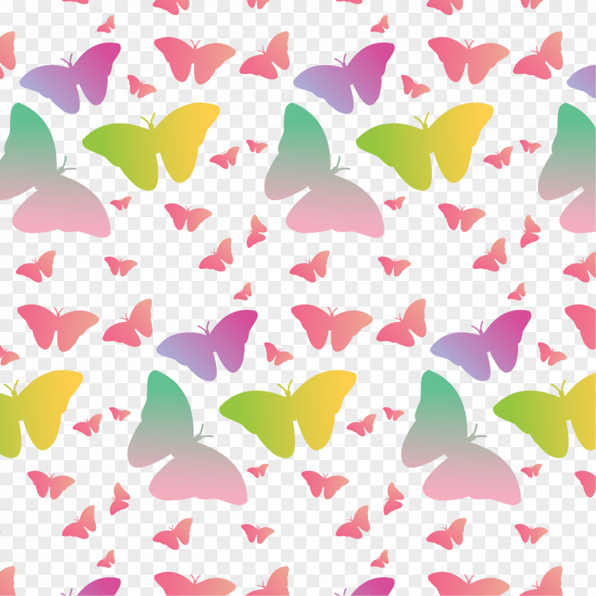 Colorful Butterfly Shading Euclidean Vector PNG
