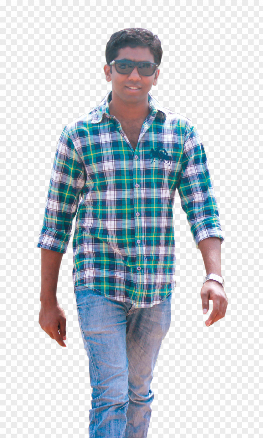 Dress Shirt T-shirt Tartan Button Jeans PNG