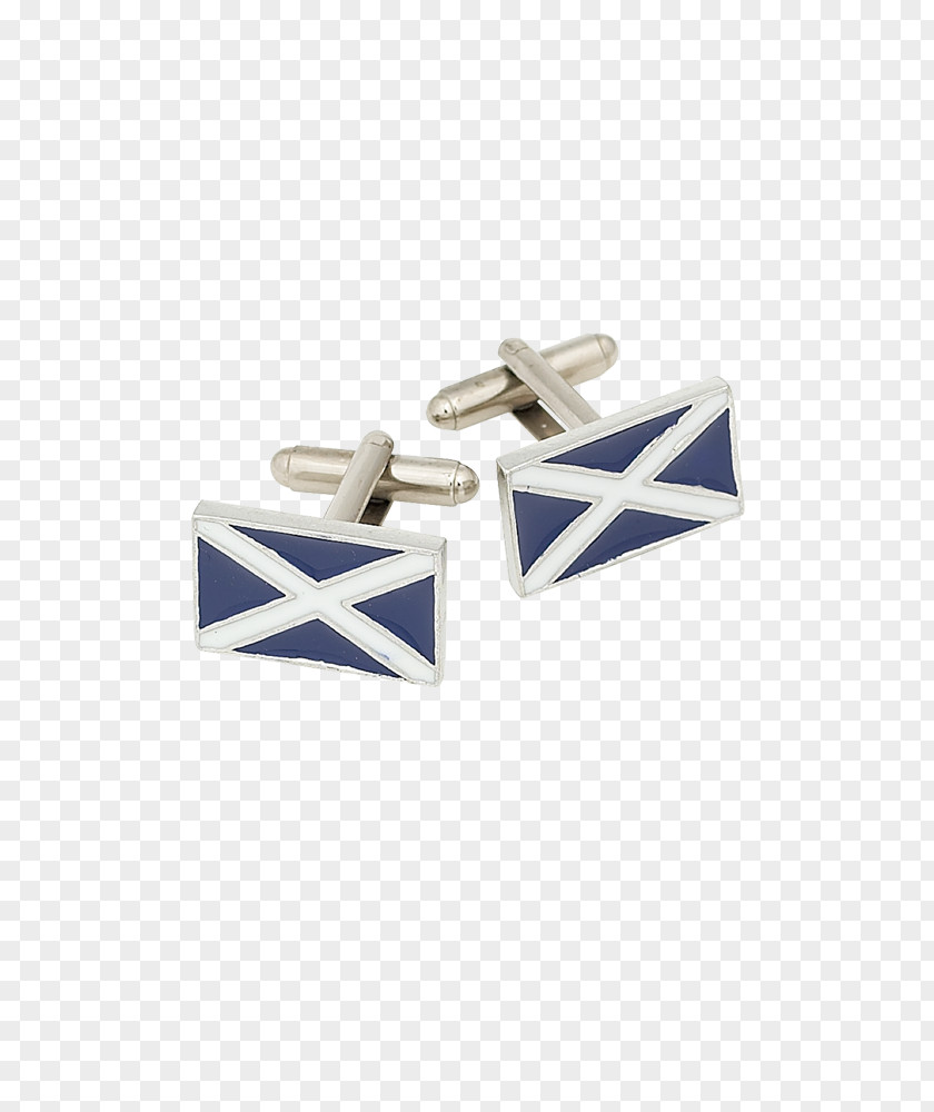 Long Metal Shoe Horn Flag Of Scotland Cufflink Kilt Pin Thistle And Saltire Buckle With Black Blue Enamel PNG
