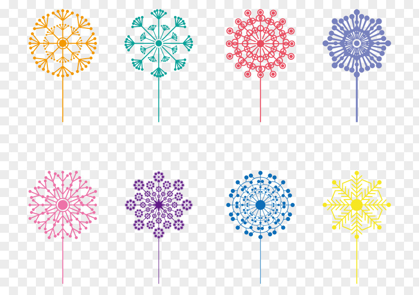 Vector Dandelion Clip Art Image Icon Design PNG