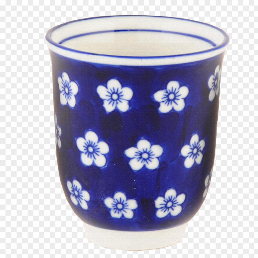 Cup Blue And White Pottery Porcelain Chawan Mug PNG