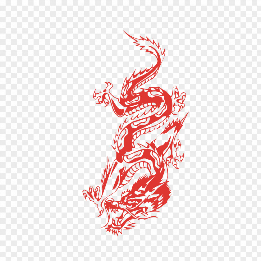 Hand-painted Chinese Style Dragon Image Japanese Clip Art PNG