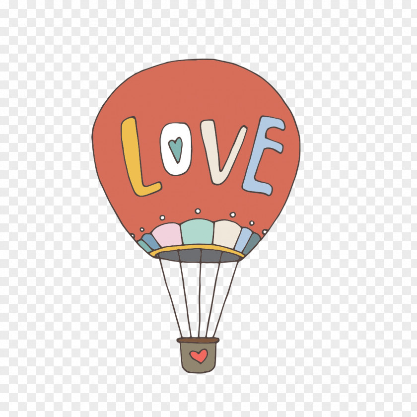 Love Creative Parachute Valentines Day Poster Clip Art PNG