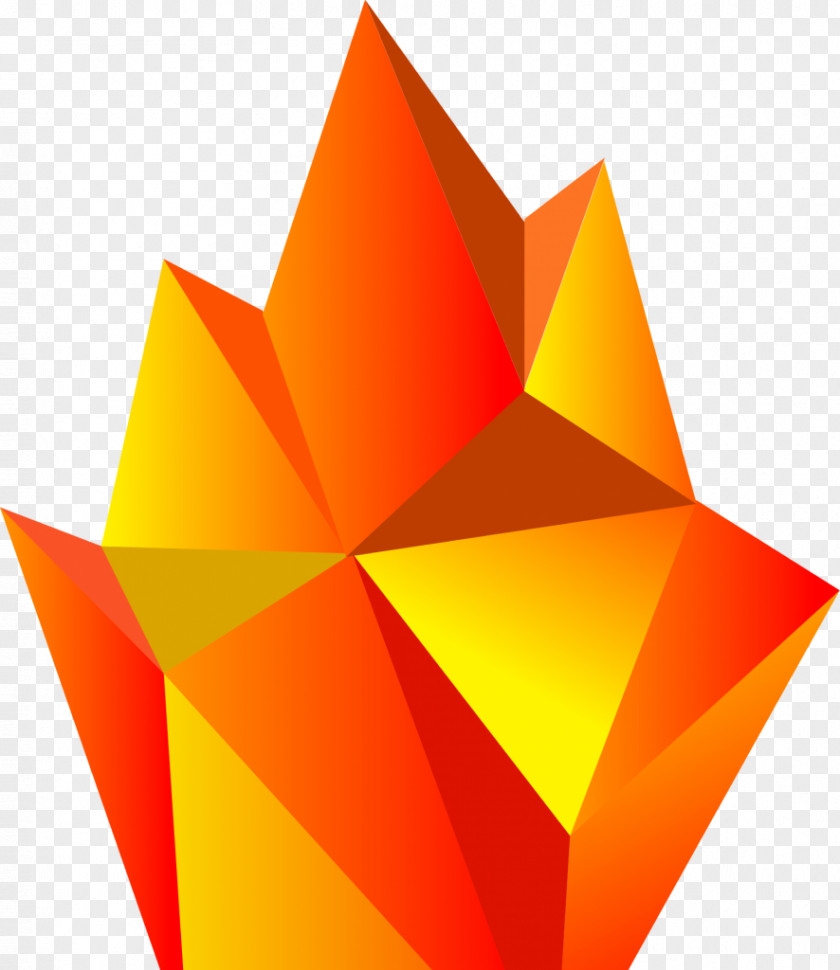Low Poly Fire Flame Creativity PNG