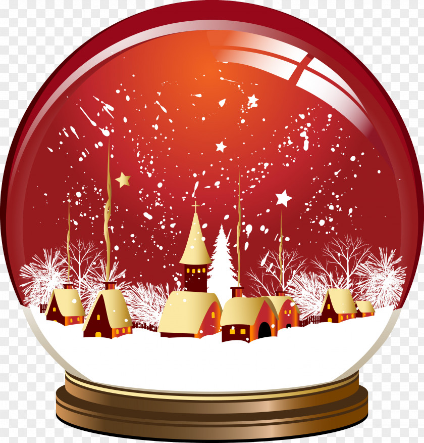 Christmas Snow Globes Tree Clip Art PNG