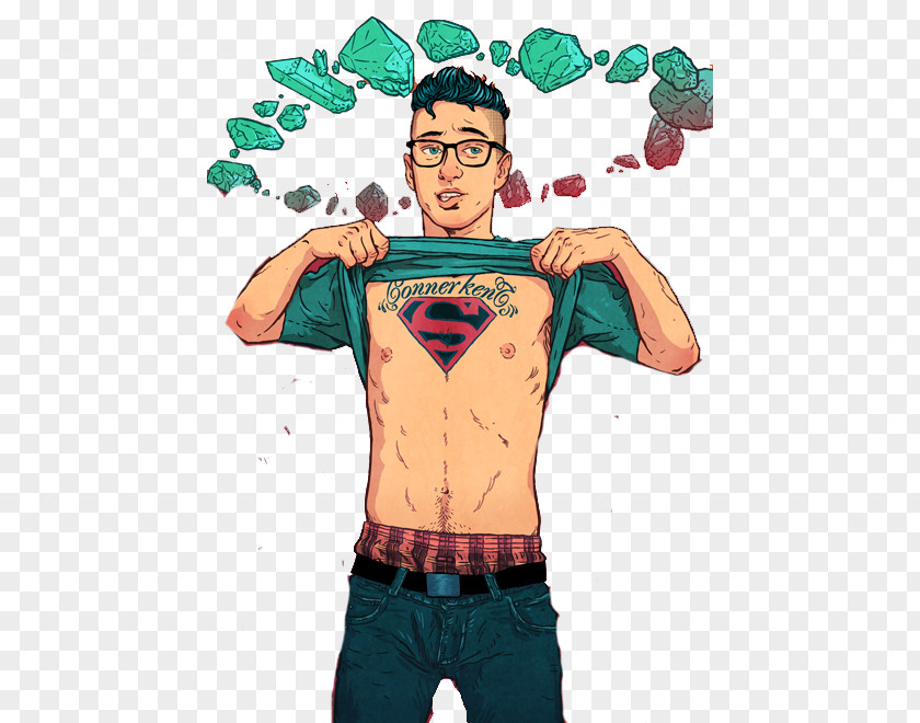 Superman Tattoo Boy Superhero Cartoon Illustrator Illustration PNG