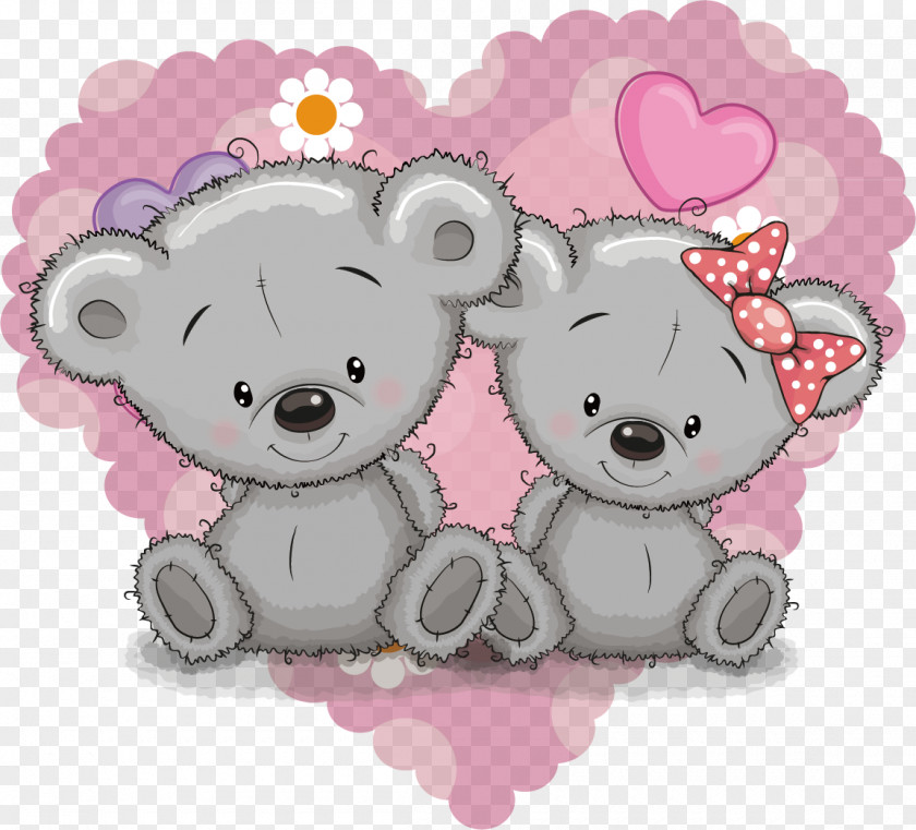 Teddy Bear Cartoon Stock Photography PNG bear photography, animals Couple, two gray bears illustration clipart PNG