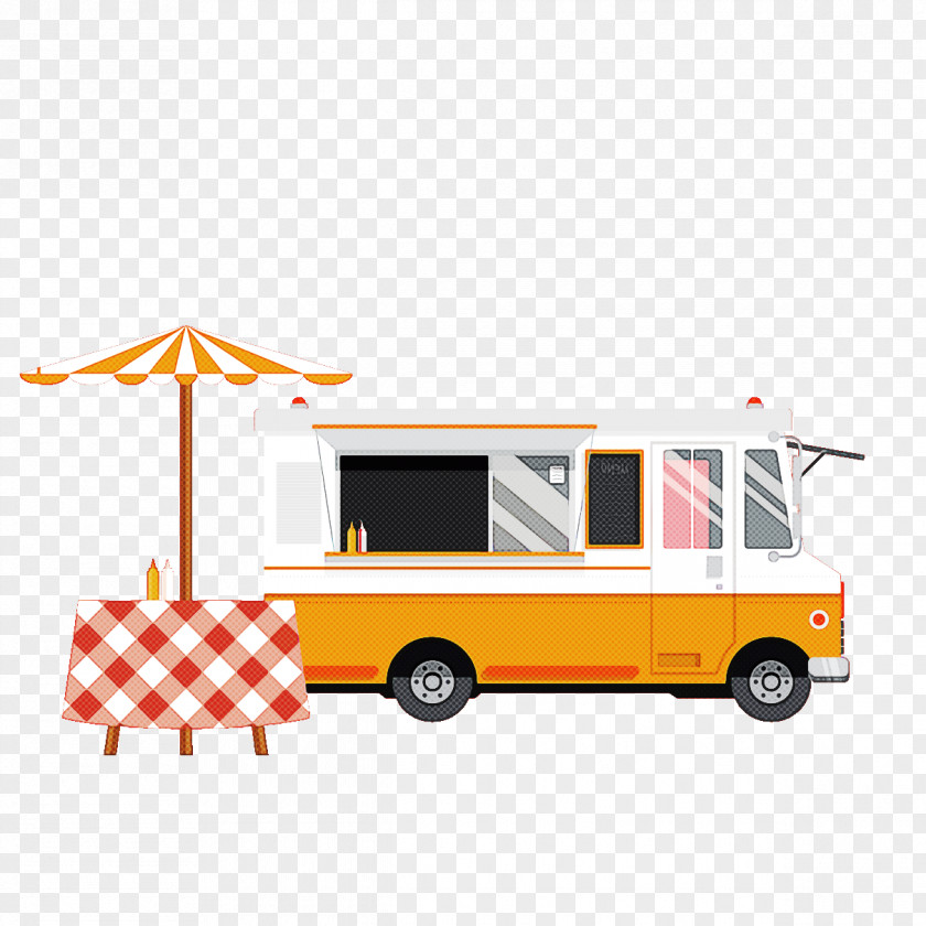 Vehicle Transport Car Van Food Truck PNG