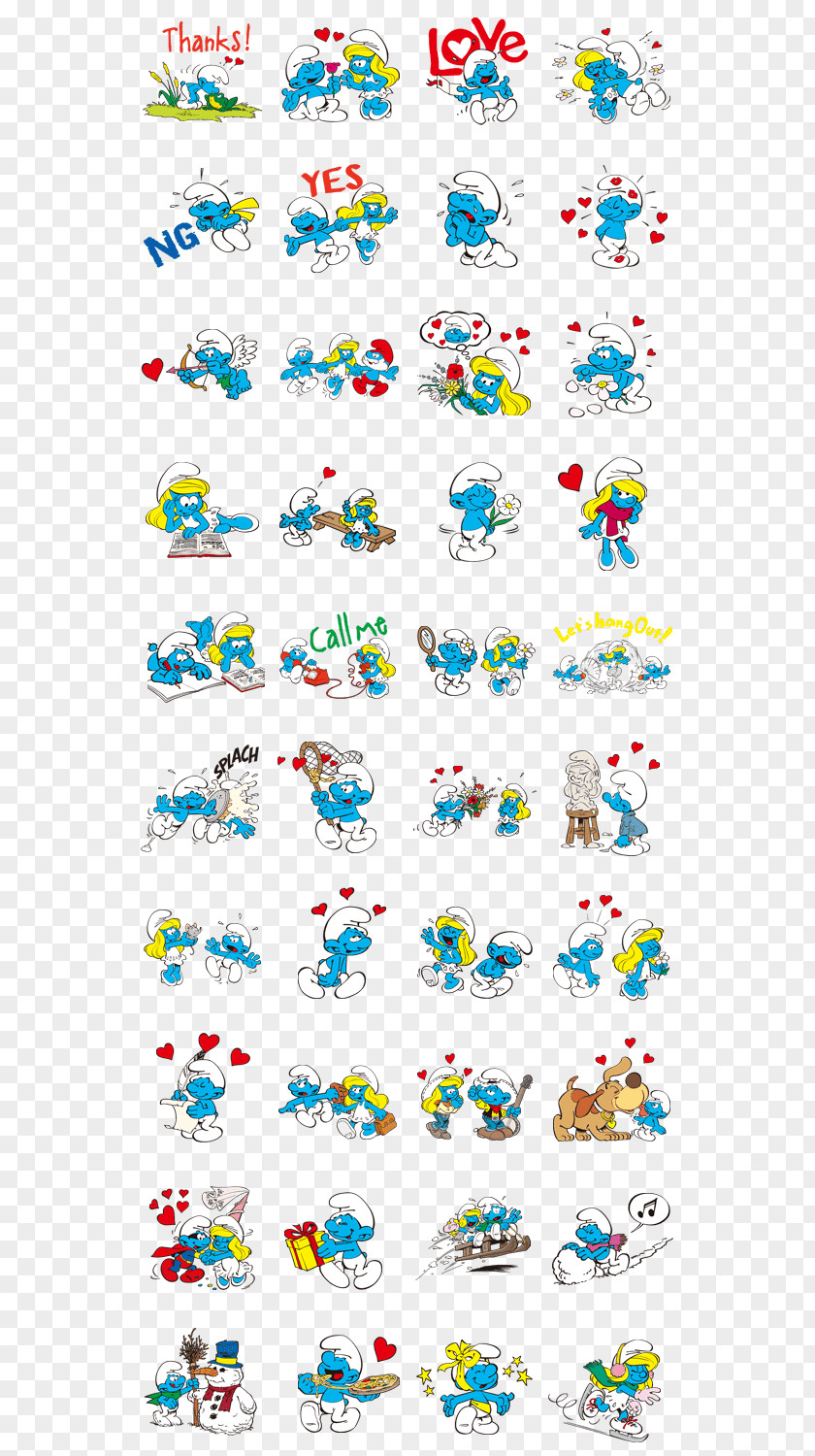 8 Bit LINE Sticker Smurfette The Smurfs Clip Art PNG