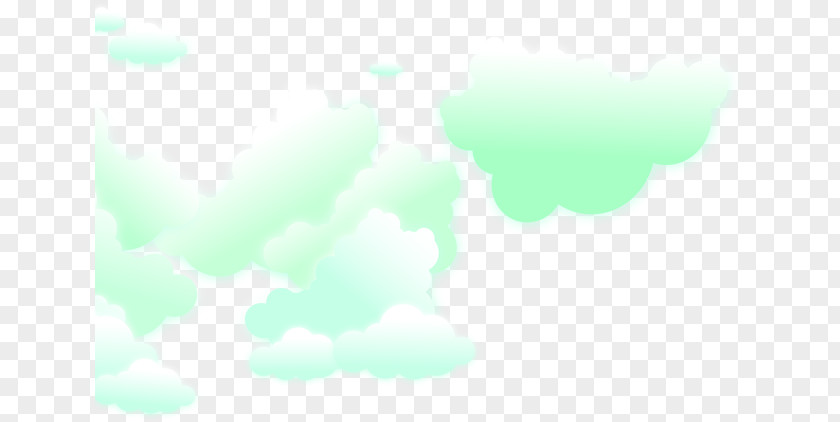 Cloud Green Pattern PNG