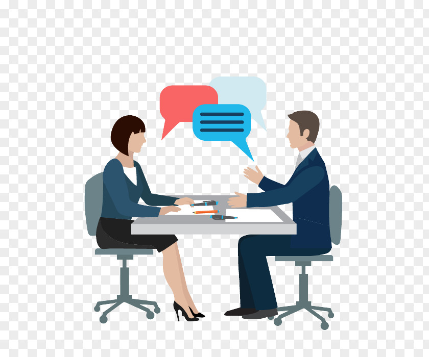 Computer Desk Employment Job Sitting Conversation Furniture Interaction PNG