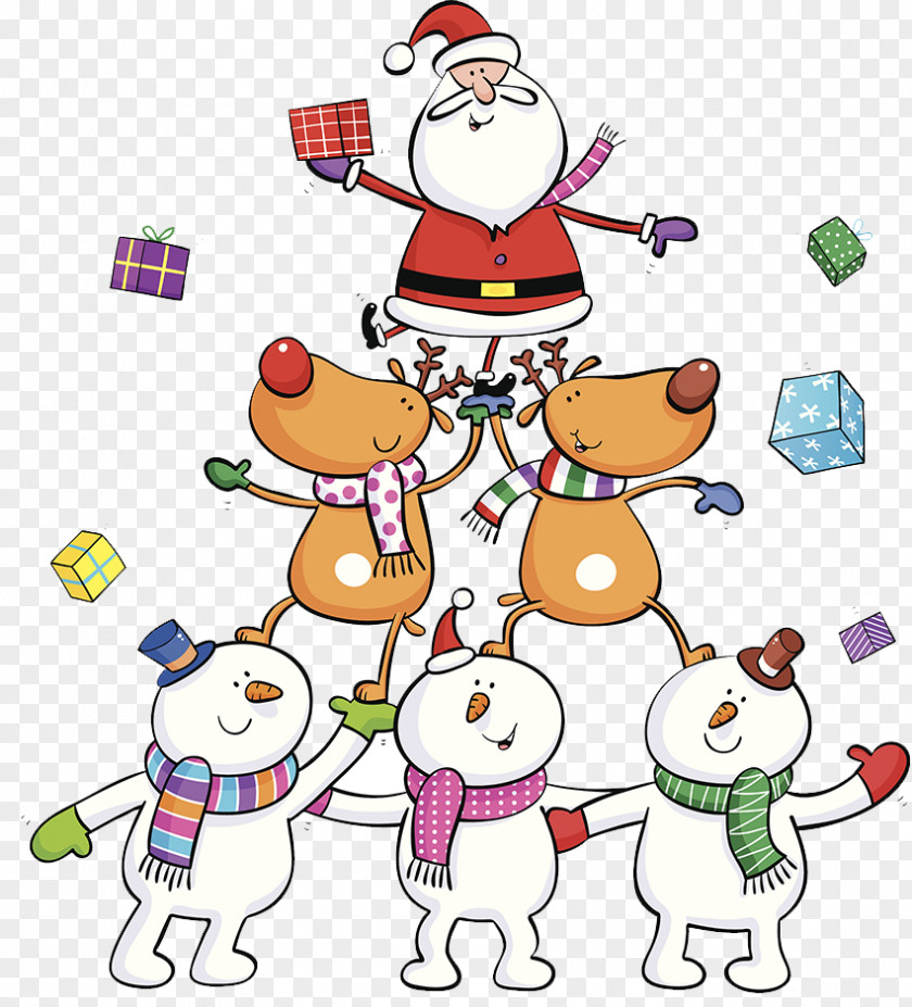 Santa Claus's Reindeer Rudolph Illustration PNG