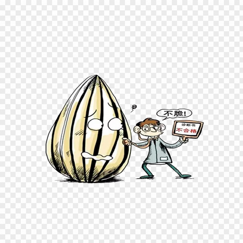Check The Melon Seeds Cartoon Illustration PNG