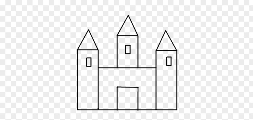 Ice Castle Red Square Paper House Drawing Line Art PNG