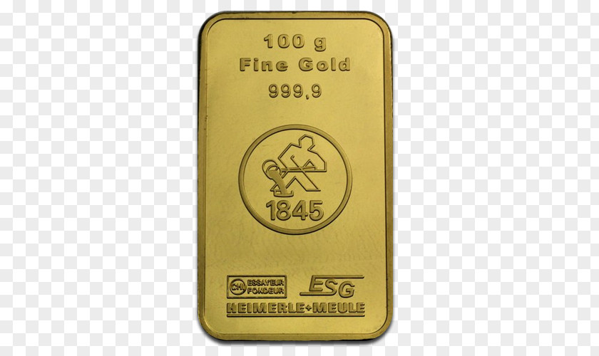 Gold Bar Heimerle + Meule GmbH Ingot Gram PNG