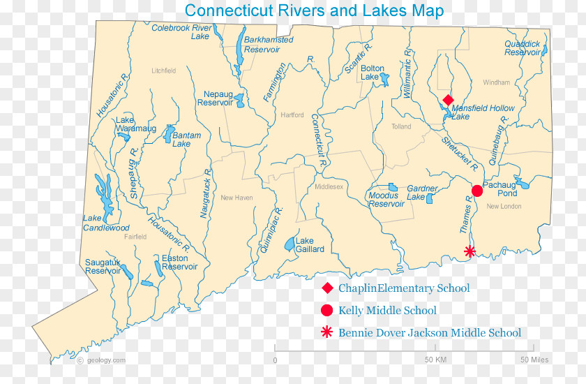 Map Connecticut River Lakes PNG