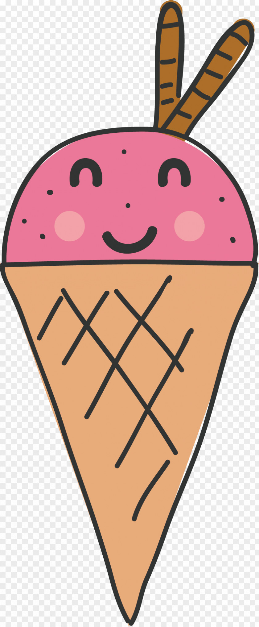 Vector Chocolate Strawberry Ice Cream PNG