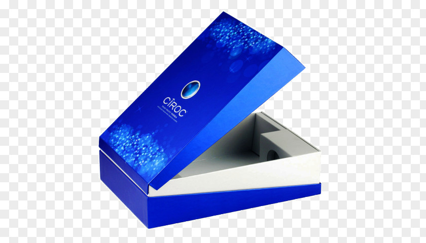 Wine Packaging Box Blue Color And Labeling PNG