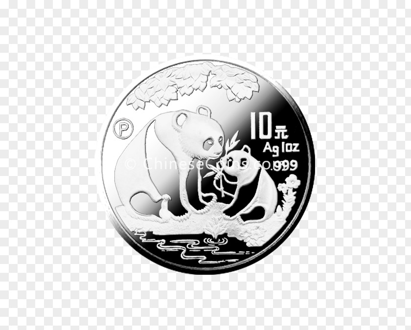 Chinese Coin Silver Panda Giant Gold PNG