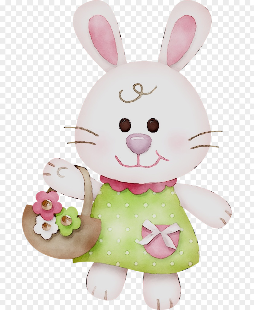 Rabbit Easter Bunny Basket Illustration PNG