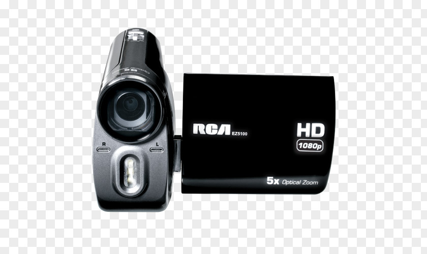 Camera Lens Digital Cameras Video RCA Ez5100r Small Wonder Palm Style HD 1080p Camcorder (Black/Slver) PNG