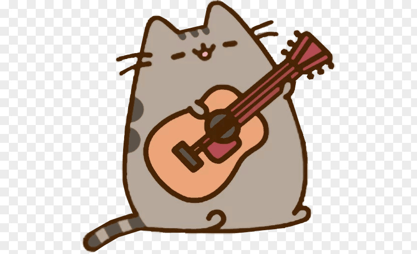 Cat Pusheen Guitar Kitten PNG