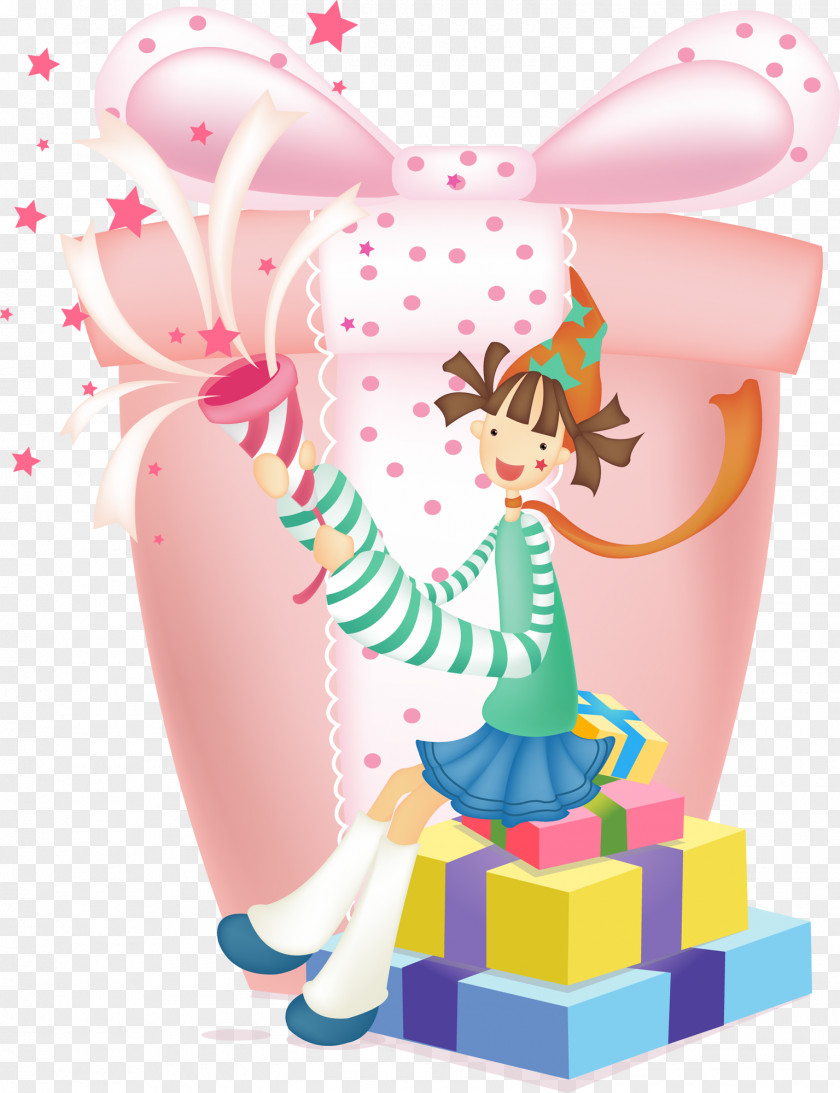 Reindeer Gift Birthday Child Clip Art PNG