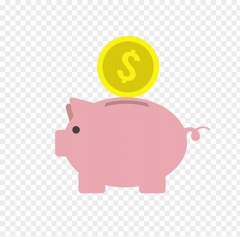 Vector Piggy Bank Material Money PNG