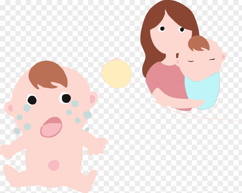 Want To Mother Baby Infant Crying Illustration PNG