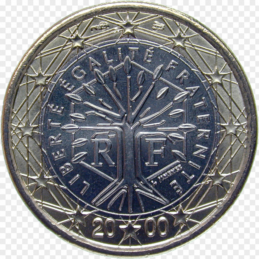 2 Cent Euro Coin Nièvre Language Medal Cobalt Blue Map PNG