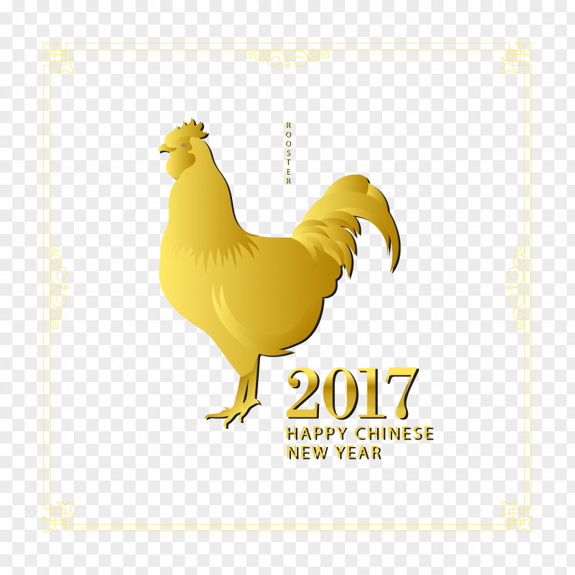 Chinese New Year Decorative Elements Rooster Chicken PNG