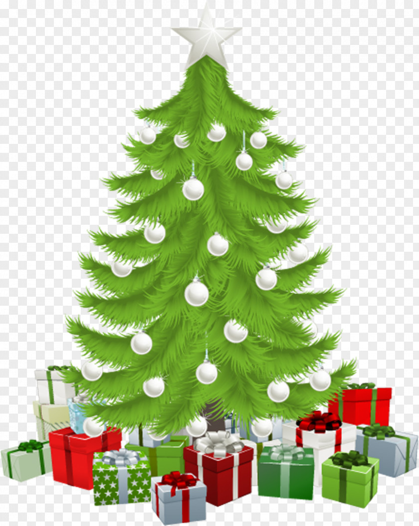 Christmas Tree Gift Clip Art PNG