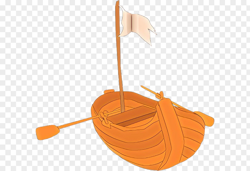 Orange Mooring Pirate Ship Cartoon PNG