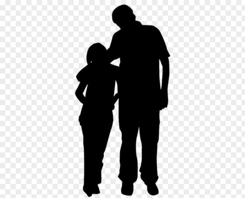 Silhouette Father Daughter PNG