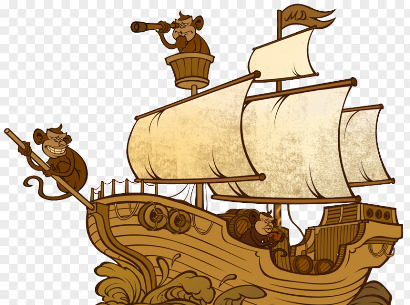 Caravel Cartoon Galleon Galley PNG